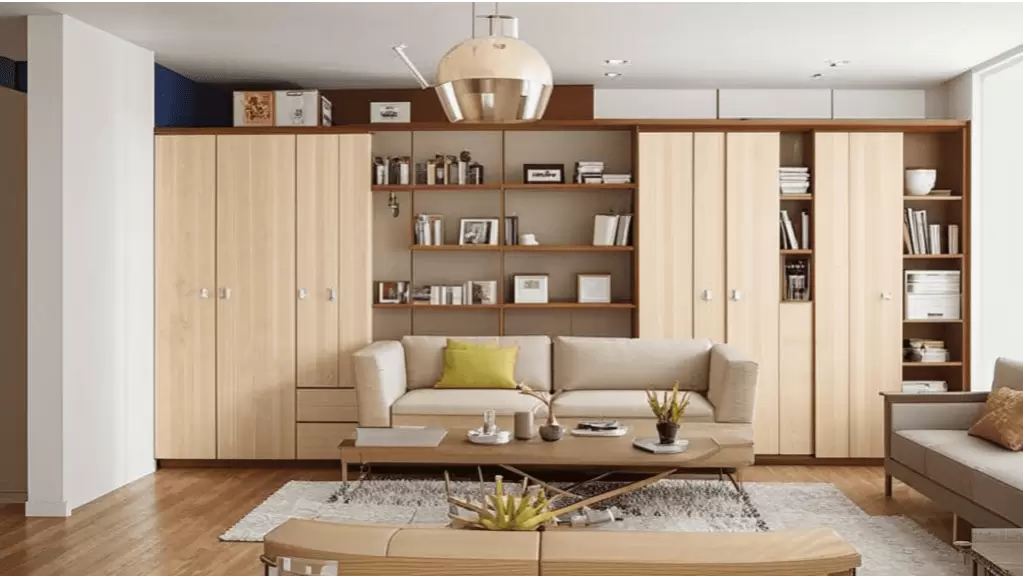 Гостиная с корпусной мебелью